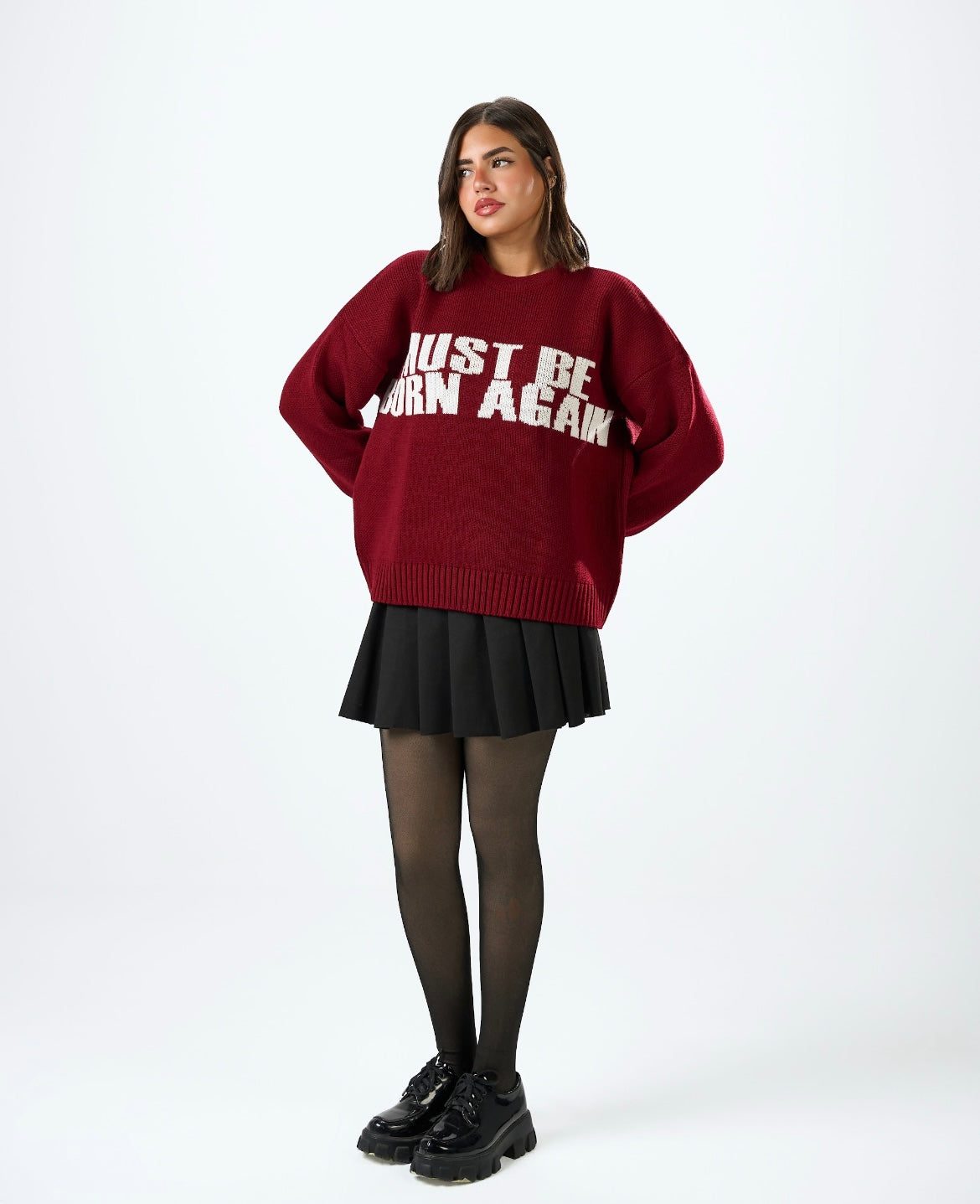 Burgandy Knitted Sweater