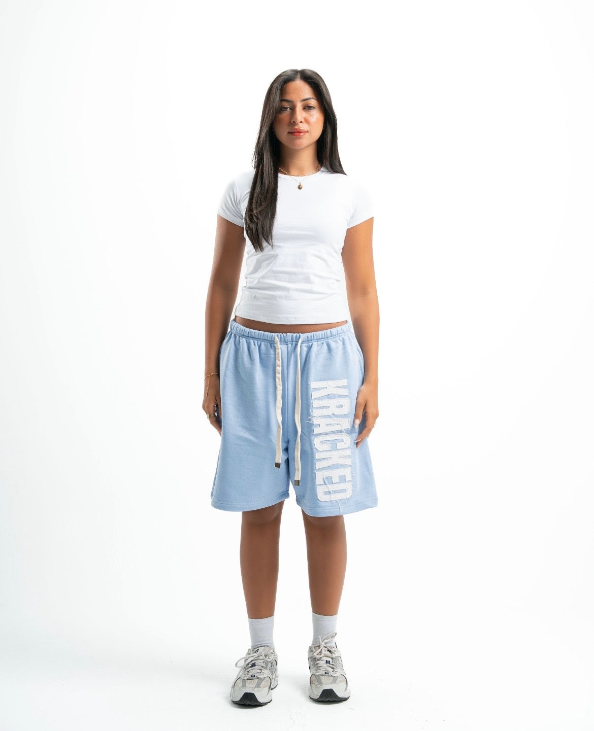 Kracked Baby Blue Shorts