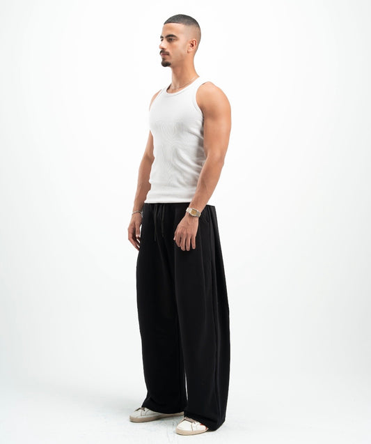Black Double Tuck Pants