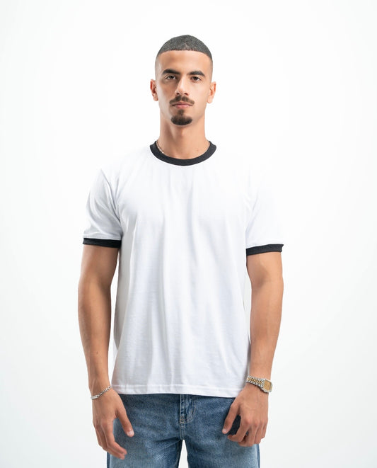 White Ringer Tee