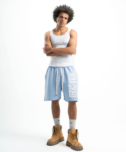 Kracked Baby Blue Shorts