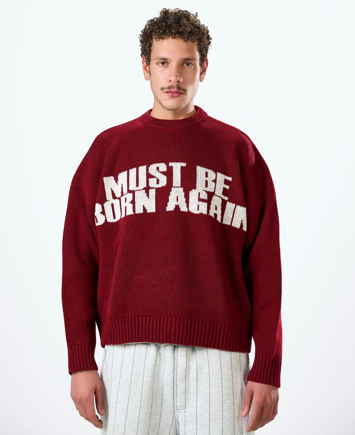 Burgandy Knitted Sweater