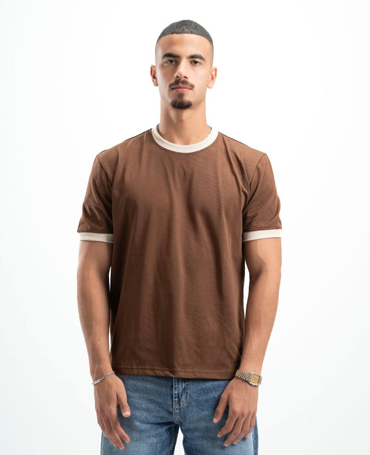 Brown Ringer Tee