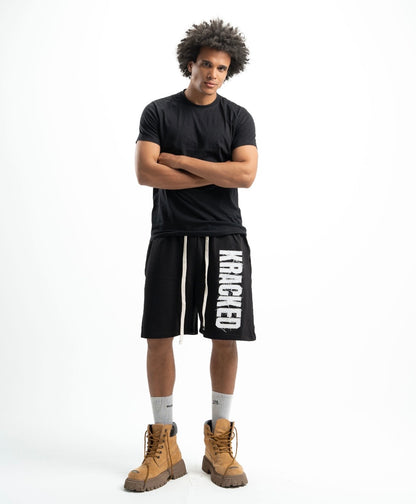 Kracked Black Shorts