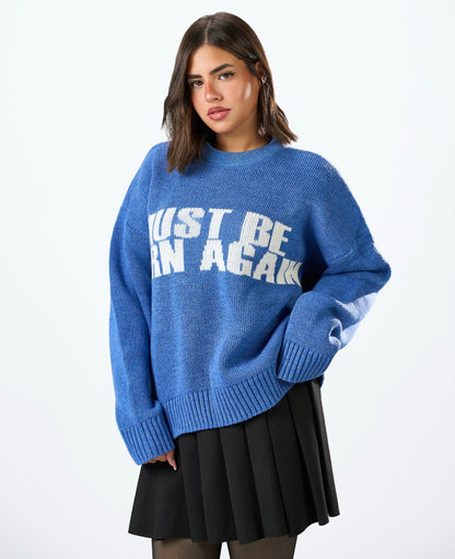 Blue Knitted Sweater