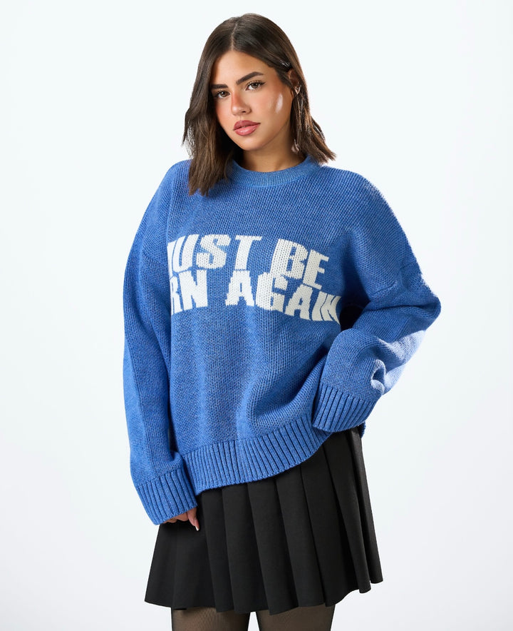 Blue Knitted Sweater