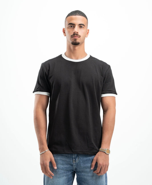 Black Ringer Tee