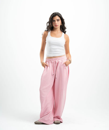 Pink Double Tuck Pants